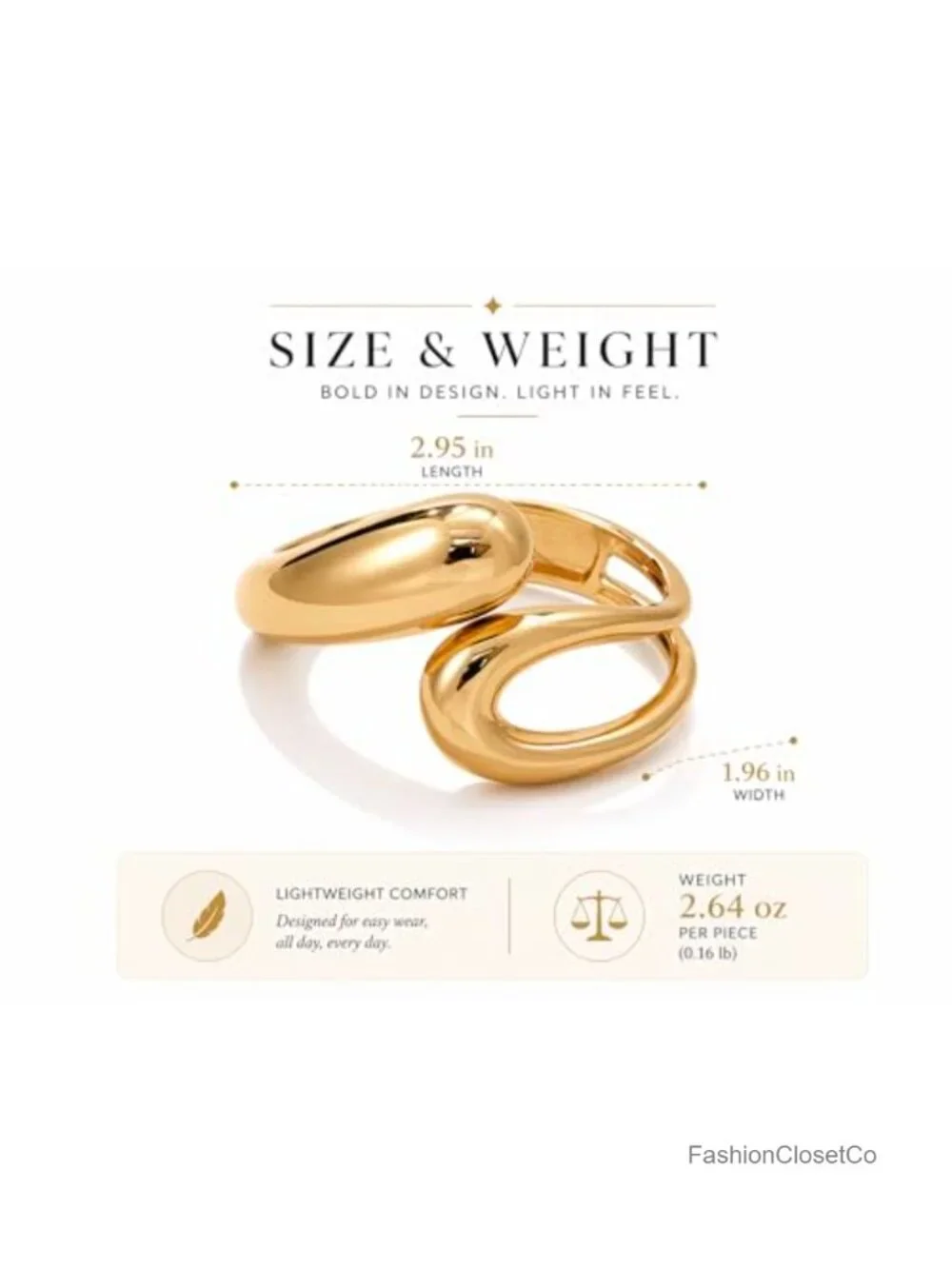 Chunky Bangle Bracelet Set of 3 – Sculptural Statement Cuff Stack Modern